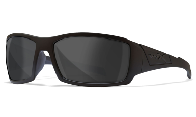 WX Twisted Alternative Fit with Matte Black Frames and Smoke Grey Lenses Front Left